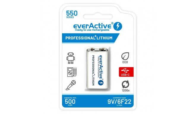 Laetavad Akud EverActive EVHR22-550C 9 V