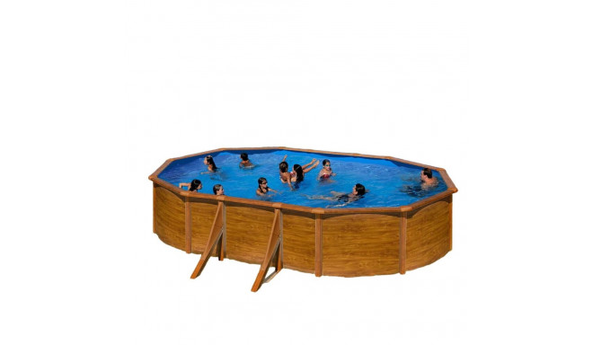 Detachable Pool Gre Pacific KIT500W Oval Wood 500 x 300 x 120 cm