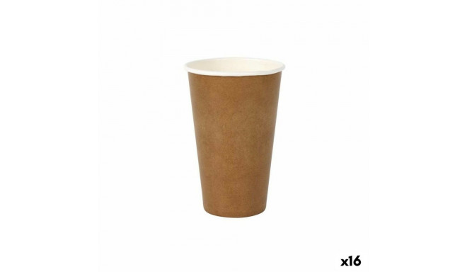 Set of glasses Algon Disposable kraft paper 6 Pieces 450 ml (16 Units)
