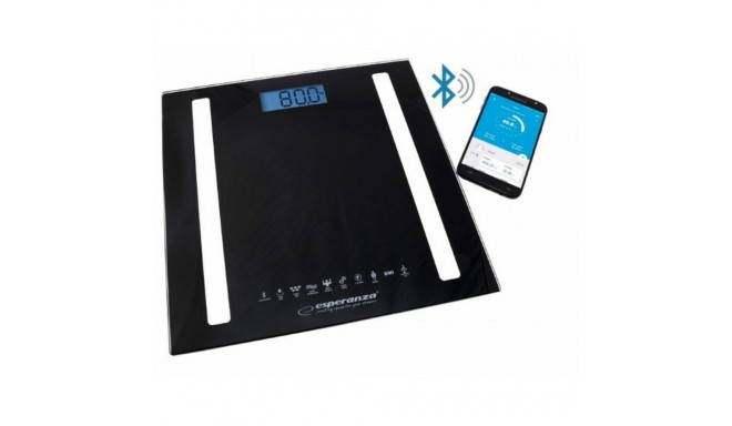 Цифровые весы для ванной Esperanza EBS016K Чёрный Cтекло Каленое стекло 180 kg (1 Предметы)