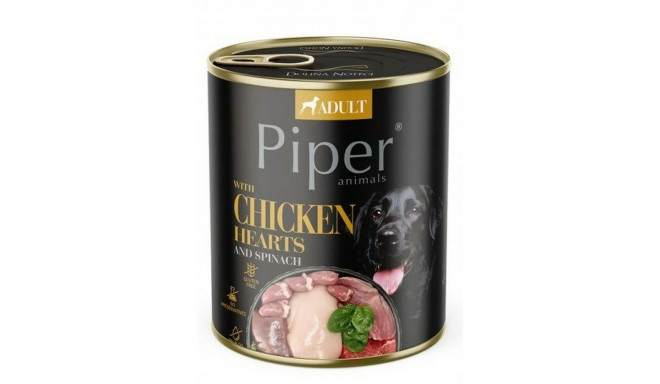 Wet food Dolina Noteci Piper Chicken hearts with spinach Chicken Spinach 800 g