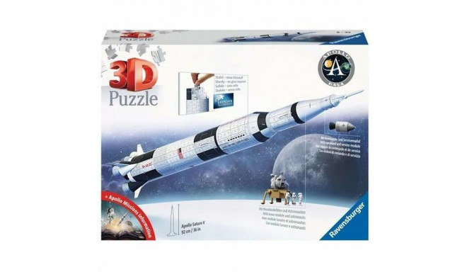 Puzle un domino komplekts Ravensburger Saturn V space rocket