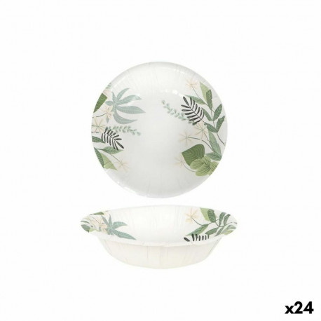 Taldrikute komplekt Algon Ühekordne Papp Lilleline 6 Tükid, osad 450 ml (24 Ühikut)