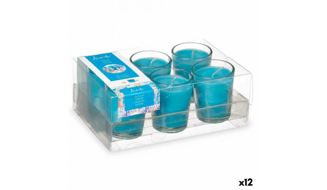 Scented Candle Set Acorde 48-E-AR 48-E-AR Ocean Glass (12 Units)