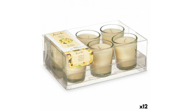 Scented Candle Set Acorde 48-C-AR Vanilla Glass (12 Units)