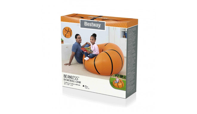 Inflatable Armchair Bestway Orange 114 x 112 x 66 cm Basketball