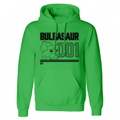 Unisex Hoodie Pokémon Bulbasaur Line Art Green - XXL
