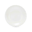 Deep Plate White Glass 21,5 x 3 x 21,5 cm (24 Units)