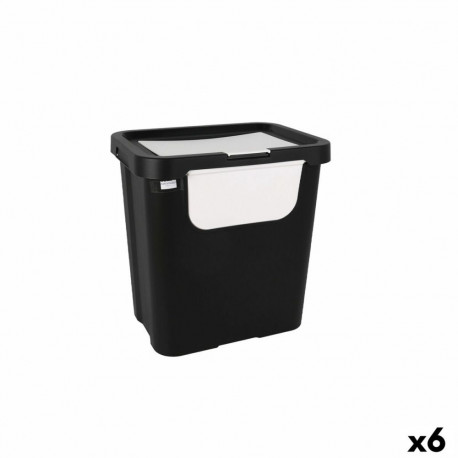 Atkārtoti Pārstrādājamo Atkritumu Tvertne Tontarelli Moda double Balts (6 gb.) 24 L