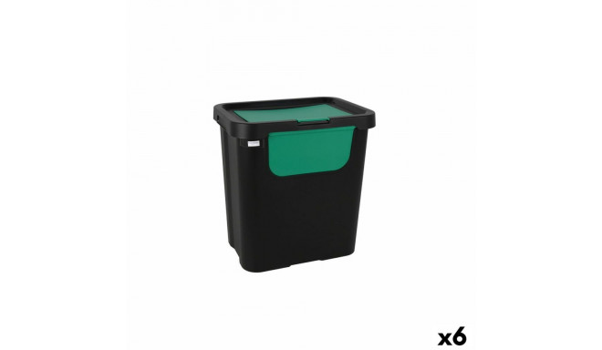 Recycling Waste Bin Tontarelli Moda double Green (6 Units) 24 L