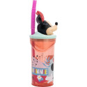 Glāzi ar Salmiņu Minnie Mouse CZ11337 Rozā 360 ml 3D