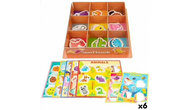 Hariv mäng kolm ühes Lisciani Giochi 26 x 6 x 26 cm Värvi Montessori meetod 61 Tükid, osad (6 Ühikut