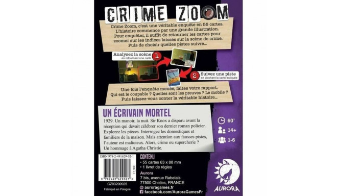 Lauamäng Asmodee Crime Zoom Un Écrivain Mortel (FR)