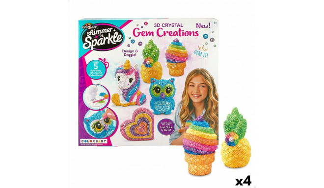 Craft Game Cra-Z-Art 3D Crystal Gem Creations 4 Units 6 x 10 x 6 cm