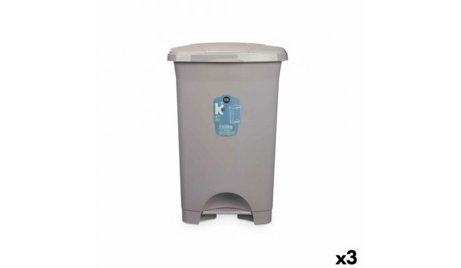 Pedal bin 6245-G 6245-G Grey Plastic 50 L (3 Units)