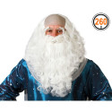 Wig with beard Wizard White