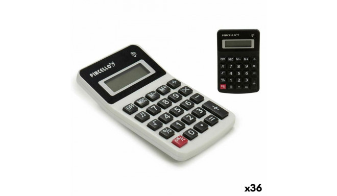 Kalkulaator Pincello CN-185A Must Plastmass Solaar Väike