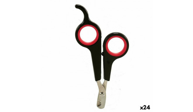 Nail clipper Black Red 6 x 0,5 x 11,5 cm Pets (24 Units)