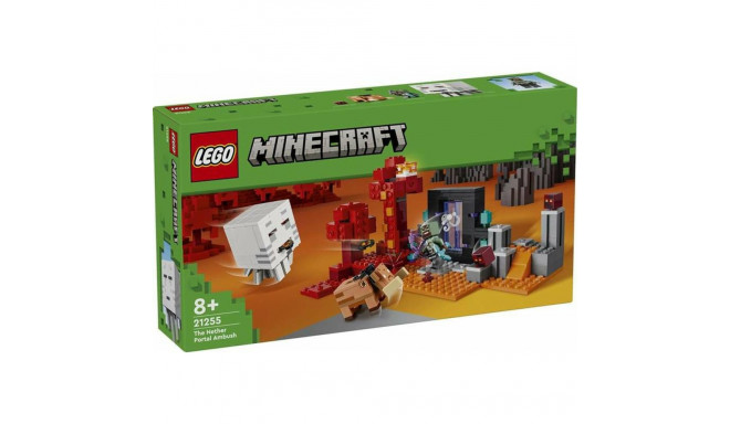 Konstruktsioon komplekt Lego Minecraft 21255 The Nether Portal Ambush Mitmevärviline 352 Tükid, osad