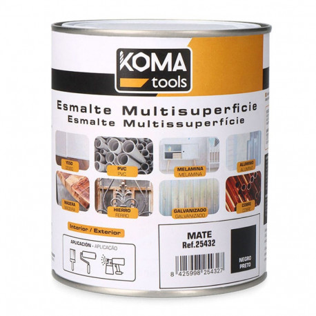 Akrüülemail Koma Tools Must Matt 750 ml