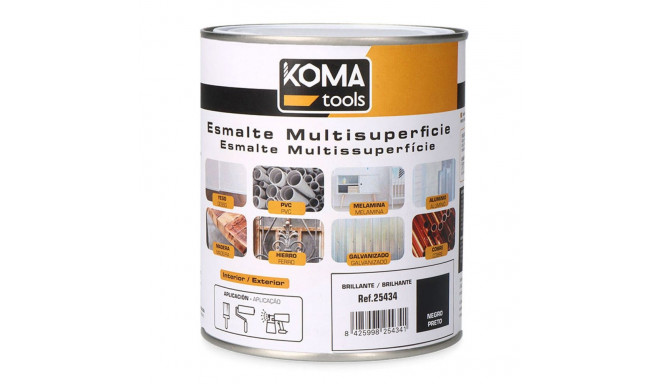 Akrila laka Koma Tools Melns Spīdums 750 ml