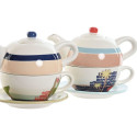 Teapot Home ESPRIT Blue White Green Light Pink Dolomite 750 ml (2 Units)