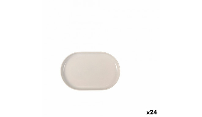 Snack tray La Mediterránea Ivory Oval 20 x 13 x 2 cm (24 Units)