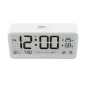 Electronic desk clock with weather station, white MK8001