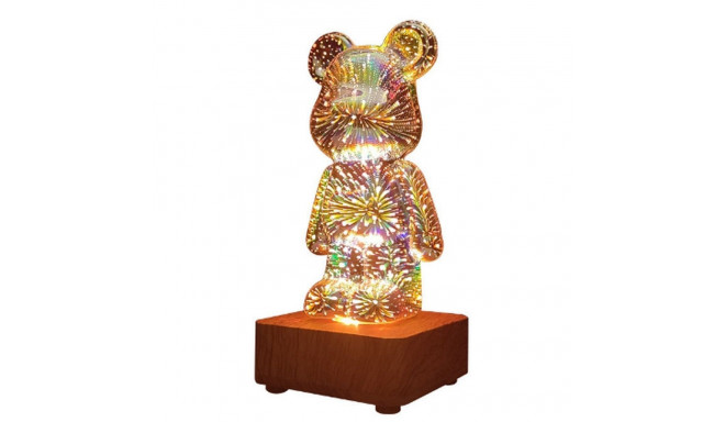 Table lamp bedside LED 3D BEAR Art Deco standing L3GFBD