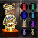 Table lamp bedside LED 3D BEAR Art Deco standing L3GFBD