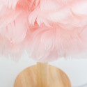 Table lamp bedside feather Art Deco rose pink CBDPH
