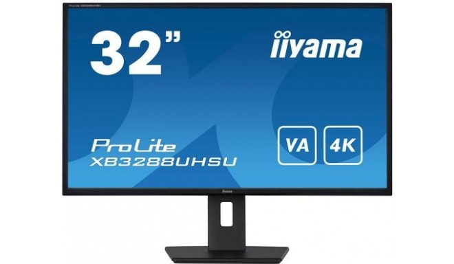 iiyama ProLite XB3288UHSU-B5 computer monitor 80 cm (31.5&quot;) 3840 x 2160 pixels 4K Ultra HD 