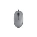 Logitech M110 Silent Wired Mouse, USB Type-A, 1000 DPI, Mid Grey