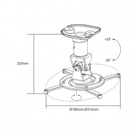 LogiLink projektori laekinnitus, valge (BP0003)
