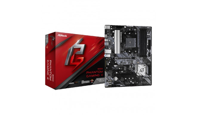ASRock B550 Phantom Gaming 4 emaplaat ATX Socket AM4 AMD B550 4710483931499