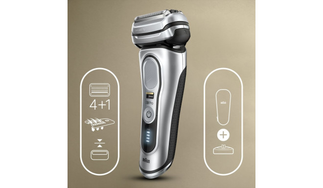 BRAUN Pro 9417 Silver W&D SHAVER + Clean&Charge