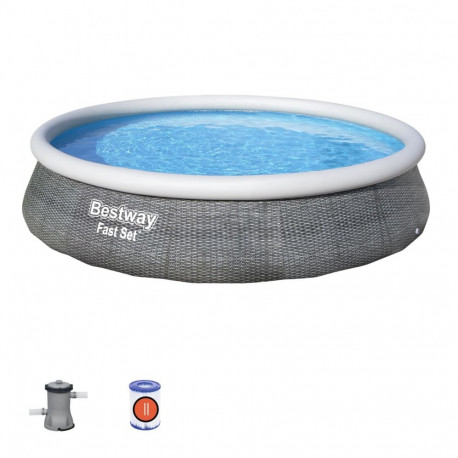 Bestway Fast Set 57376 maapealne bassein Täispuhutav bassein Ümmargune 7340 L Hall