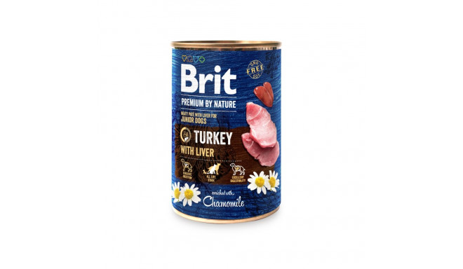 Brit Premium by Nature Turkey with Liver canned food for dogs 400g