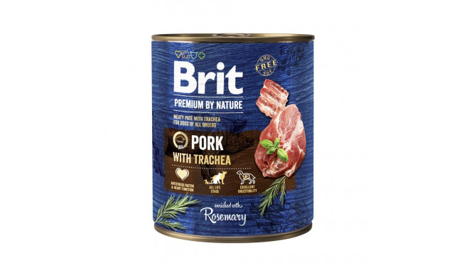 Brit Premium by Nature Pork with Trachea canned food for dogs 800g