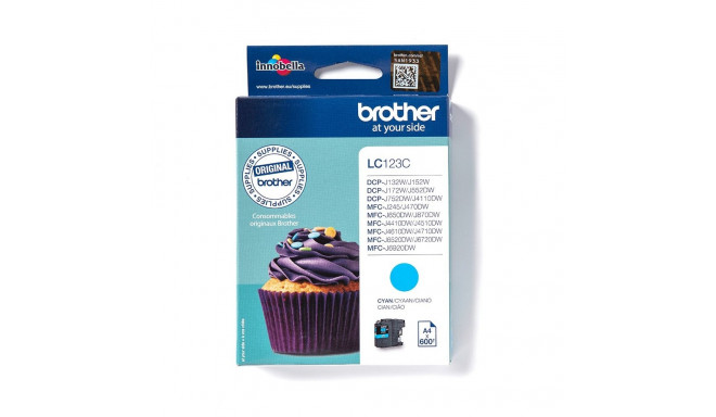 "Brother Tinte LC-123C Cyan bis zu 600 Seiten nach ISO/IEC 24711"