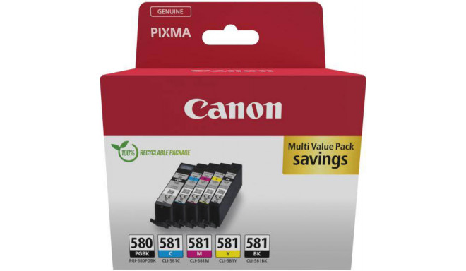 Canon ink PGI-580/CLI-581 Multipack, black/pigment black/yellow/cyan/magenta