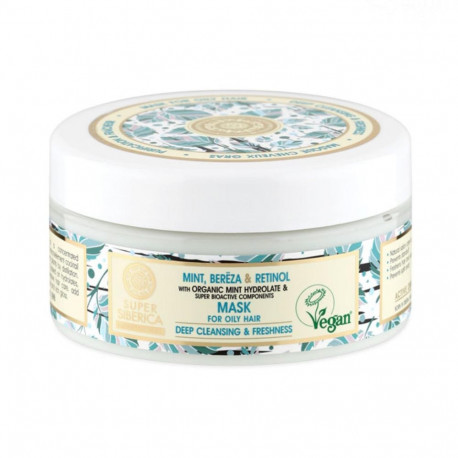 Natura Siberica juuksemask rasustele juustele piparmünt kask retinool 400ml
