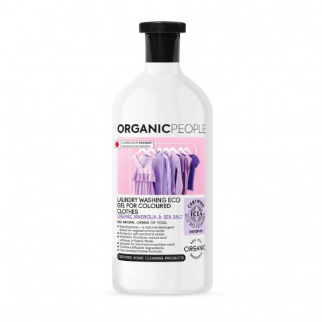 Organic People pesugeel värvilistele riietele magnoolia ja meresool 200ml