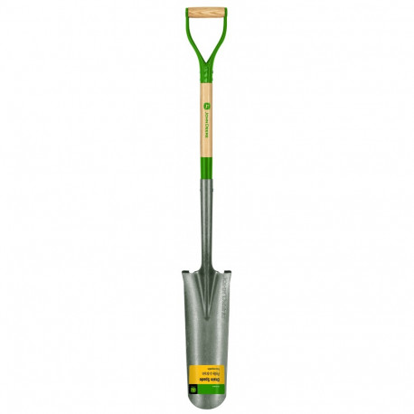 John Deere drain spade with wooden shaft and D-grip handle, 123cm