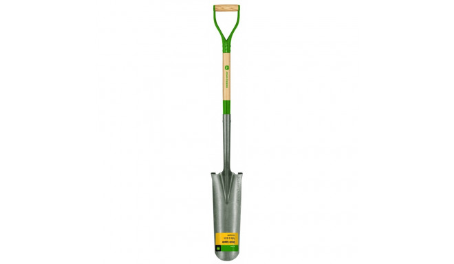 Drain spade with wooden shaft 121 cm and steel D-grip handle John Deere®