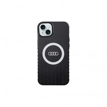 Audi case for iPhone 15 Plus 6,7" black IML Big Logo MagSafe Case