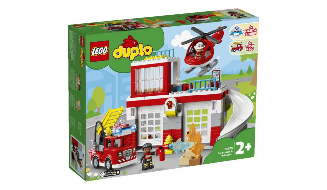 LEGO DUPLO Tuletõrjedepoo ja -helikopter