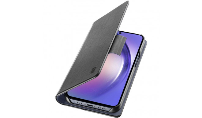 Kaardivahega mobiiliümbris Cellular Line Galaxy A55 Wallet Book, must
