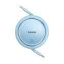 Baseus Free2Draw Mini USB-C - USB-C 100W 1m navíjecí kabel - modrý