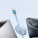 Baseus Free2Draw Mini USB-C - USB-C 100W 1m navíjecí kabel - modrý
